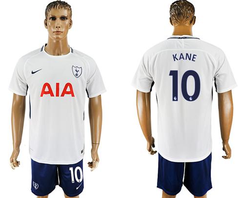 Tottenham Hotspur #10 Kane White/Blue Soccer Club Jersey - Click Image to Close